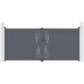 Casanoov Doppelflügeltor Aus Aluminium Veleta 400x180cm Grau