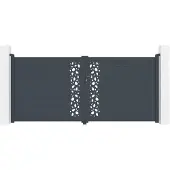 Casanoov Doppelflügeltor Aus Aluminium Sunny 350x160cm Grau