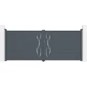 Casanoov Doppelflügeltor Aus Aluminium Life 400x160cm Grau
