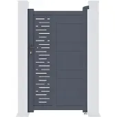 Casanoov Gartentür Aus Aluminium Arlberg 100x180cm Grau