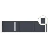 Casanoov Schiebetor Giona 600x140cm Aluminium & Tor Cimone 100x140cm Grau