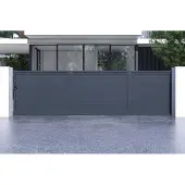 Casanoov Schiebetor Eiger 600x140cm Graues Aluminium