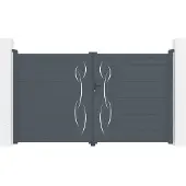 Casanoov Doppelflügeltor Aus Aluminium Life 300x180cm Grau