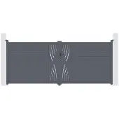 Casanoov Doppelflügeltor Aus Aluminium Veleta 400x160cm Grau