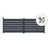 Casanoov Flügeltor Elektrisch Vogel 350x120cm & Drehtorantrieb Tanker B700