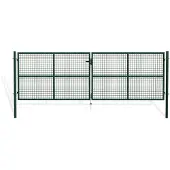 Casanoov Doppelflügeliges Zauntor Olga 400x130cm Grün Stahl