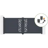 Casanoov Drehtor Sunny 300x120cm Aluminium & Bunker B500 Motorisierung