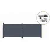 Casanoov Flügeltor Elektrisch Eiger 400x140cm & Drehtorantrieb Hicker B200