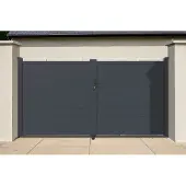 Casanoov Doppelflügeltor Aus Aluminium Eiger 300x160cm Grau