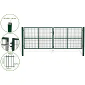 Casanoov Schwingtor Razo 400x140cm Stahl Grün