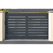 Casanoov Schiebetor Aus Aluminium Vogel 350x180cm Grau
