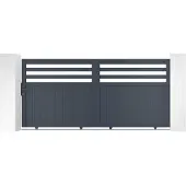Casanoov Schiebetor Aus Aluminium Nevis 300x160cm Grau