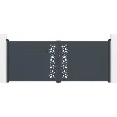 Casanoov Doppelflügeltor Aus Aluminium Sunny 400x160cm Grau