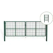 Casanoov Maschentor Razo 400x140cm Stahl & Tor 100x140cm Grünes