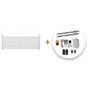 Casanoov Flügeltor Elektrisch Vogel 400x140cm Weiß & Drehtorantrieb Tanker B250