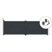 Casanoov Flügeltor Elektrisch Eiger 350x115cm & Drehtorantrieb Bunker B500