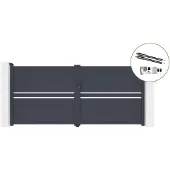 Casanoov Flügeltor Cimone 350x160cm Aluminium & Ranger B150 Motorisierung
