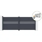 Casanoov Schwenktor Cimone 350x140cm Aluminium & Tanker B250 Motorisierung
