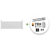 Casanoov Flügeltor Elektrisch Eiger 400x140cm Weiß & Drehtorantrieb Tanker B250