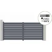 Casanoov Flügeltor Elektrisch Vogel 400x180cm & Drehtorantrieb Hicker B200