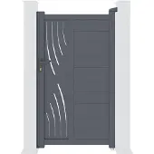 Casanoov Gartentür Aus Aluminium Veleta 100x180cm Grau