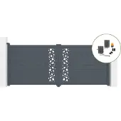 Casanoov Flügeltor Elektrisch Sunny 350x140cm & Drehtorantrieb Bunker B500