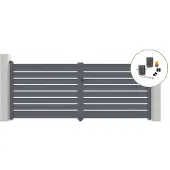 Casanoov Flügeltor Elektrisch Vogel 400x160cm & Drehtorantrieb Bunker B500