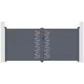 Casanoov Doppelflügeltor Aus Aluminium Arlberg 350x160cm Grau