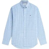 Tommy Hilfiger Flex Poplin Gingham Blue Spell/check Größe: S | Casual hemden Outlet | Herren | Blau