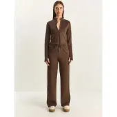 Bianco Jacke und gerade geschnittene Hose Zwei-Teiler Set