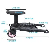 OEM Kinderwagen-Accessoires - Rolplank aus Kunststoff - max. Ladekapazität 25kg - Rosa