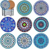 OEM Keramische Onderzetters Set, 8 Stk, 10 cm, Bar, Woonkamer, Deko