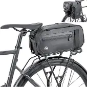 Famanu Fahrradtasche 26 L wasserdichte Fahrradtasche für Gepäckträger - Schwarz