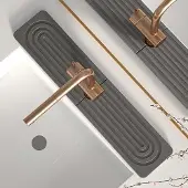 OEM Diatomeeënaarde Gootsteenmat, Absorberende Donkergrijs Mat, 60x10cm Keuken und Badkamer Spatmat