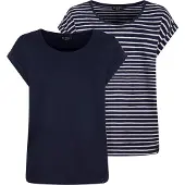 DENIMFY Top DFSophie 2er Pack in Blau | Gr.: XXL