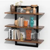 OEM Houten Wandplank mit drei Niveaus für vielseitige Nutzung im Haus
