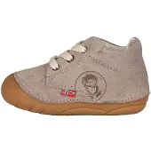 TROLLKIDS Leder-Lauflernschuhe Bjordal in silver grey | Gr.: 22