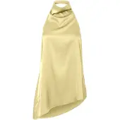 Pieces Pcfesta Halterneck Satin Oberteil | Gelb | S