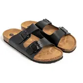 Espargatas Zehensandalen Herren Damen rutschfester Sohle bequem schuhe strand/schwimmbad/stadt schwarz 39 EU - UEVOL