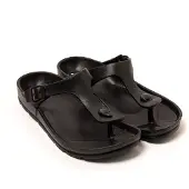 Brasileras Damen Sandalen mit rutschfester Sohle bequem schuhe für strand/schwimmbad/stadt schwarz 40 EU - UBSOLE