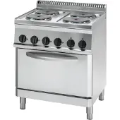 Kbs Gastrotechnik Elektro-Herd mit 4 Kochplatten und Umluftbackofen
