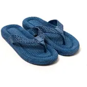 Brasileras Damen Sandalen mit rutschfester Sohle bequem schuhe für strand/schwimmbad/stadt blau 37 EU - UBFOPE