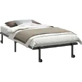 vidaXL Bettgestell ohne Matratze Klappbar Weiß 100x190 cm Stahl