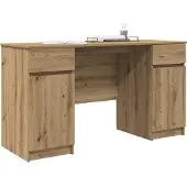 vidaXL Schreibtisch Artisan-Eiche Holzwerkstoff 140 x 49 x 76 cm