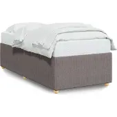 vidaXL Bettgestell ohne Matratze Taupe 100x200 cm Stoff