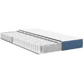vidaXL Bettmatratze mit Matratze Blau 120 x 200 cm Stoff