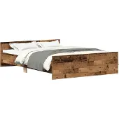 vidaXL Bettgestell ohne Matratze Altholz-Optik 180x200cm Holzwerkstoff