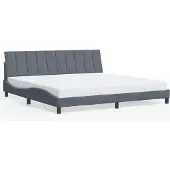 vidaXL Bettgestell ohne Matratze "Hanko" Dunkelgrau 200x200 cm Samt