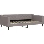 vidaXL Tagesbett Ausziehbar mit Schubladen Taupe 100x200 cm Stoff
