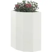 vidaXL Eckpflanzer Weiß 30 x 30 x 50 cm Stahl